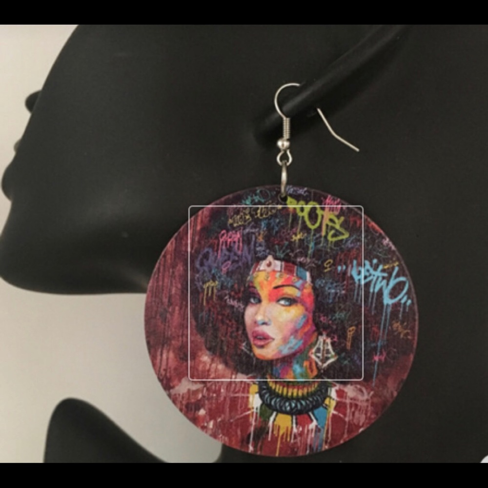 New Africa Artistic Fro Earrings